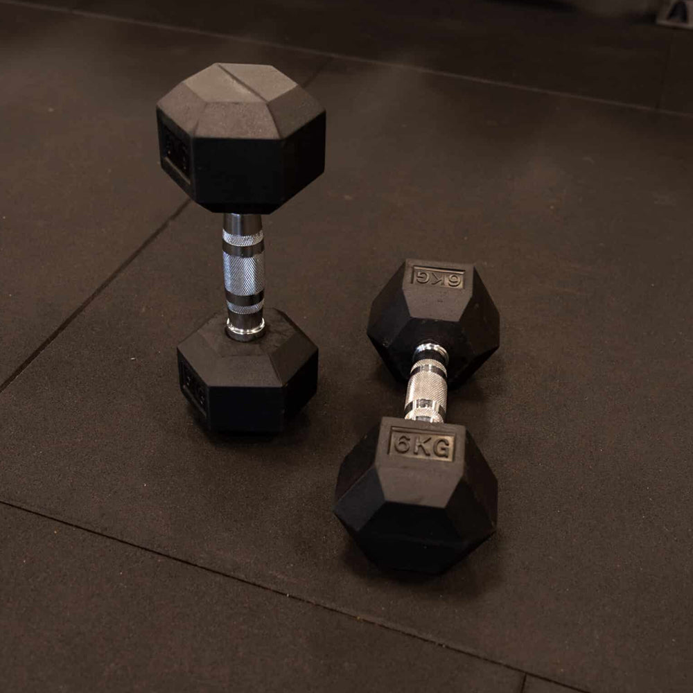 Rubber Hex Dumbbells Set - 2.5 Kg - 50 Kg ( 20 Pairs )