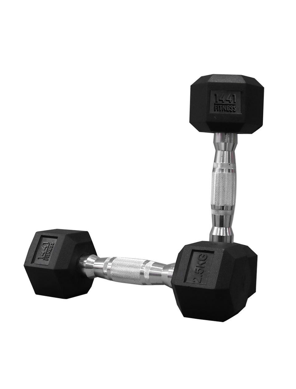 1441 Fitness Rubber Hex Dumbbells Set 2.5 - 50 kg ( 20 Pairs)- COMBO12