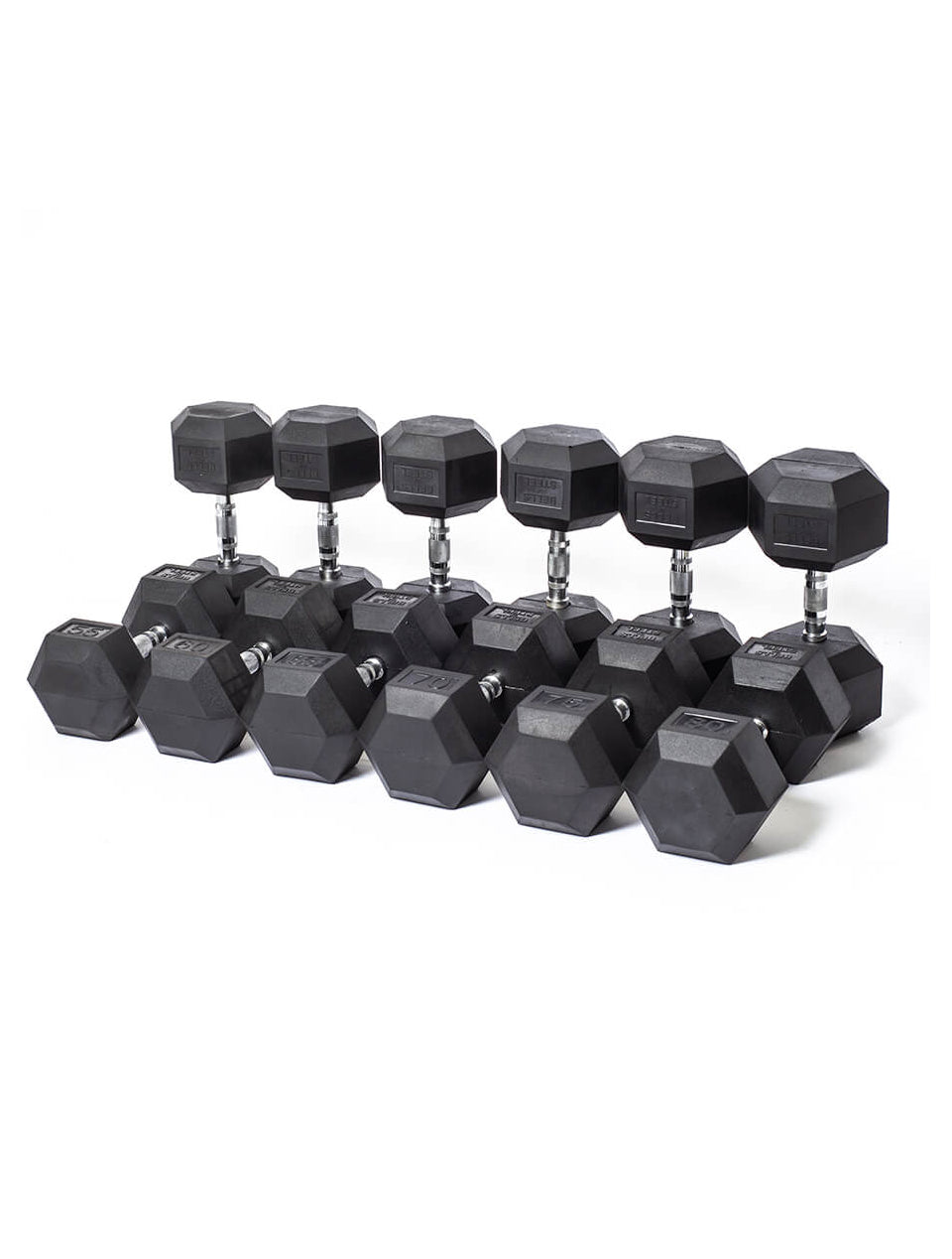 1441 Fitness Rubber Hex Dumbbells Set 2.5 - 50 kg ( 20 Pairs)- COMBO12