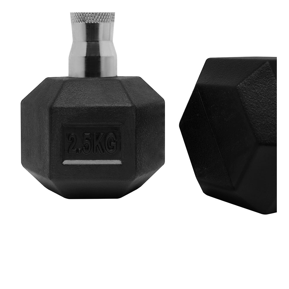 1441 Fitness Rubber Hex Dumbbells Set 2.5 - 50 kg ( 20 Pairs)- COMBO12