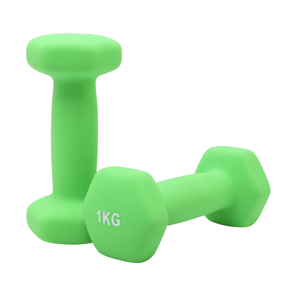 1441 Fitness Neoprene Hex Dumbbells 1 to 10 KG (Sold as Pair) 
