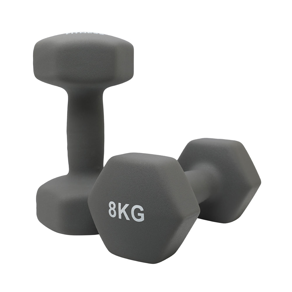 1441 Fitness Neoprene Hex Dumbbells 1 to 10 KG (Sold as Pair) 