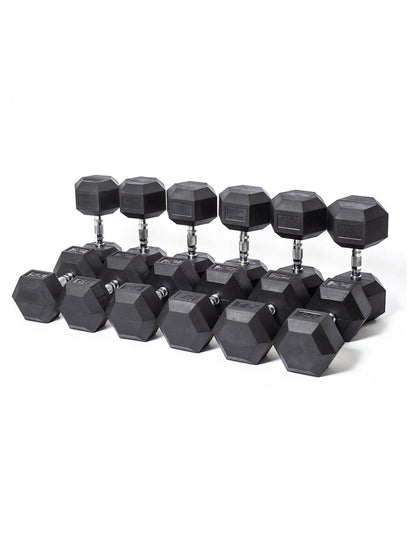 1441 Fitness Rubber Hex Dumbbells Set  2.5 - 50 kg ( 20 Pairs)- COMBO12 