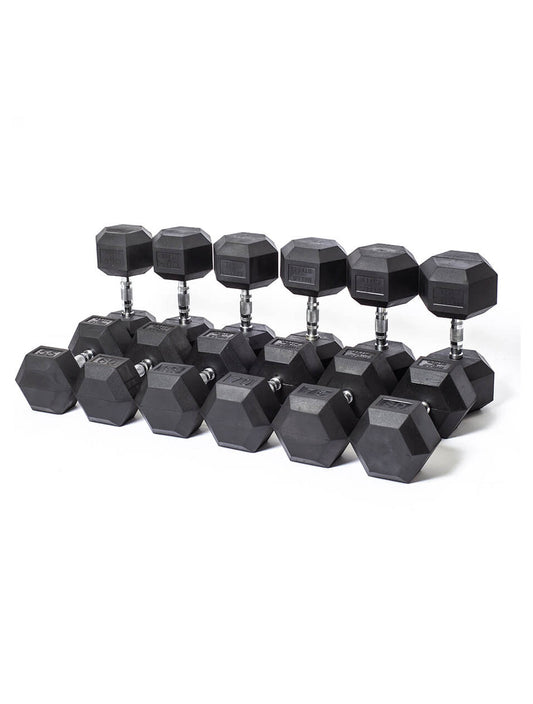1441 Fitness Rubber Hex Dumbbells Set  2.5 - 50 kg ( 20 Pairs)- COMBO12 