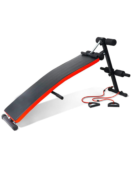 Adjustable Curved Sit Up Ab Bench with Leg Support - 0701A 